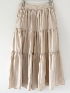 Roots Pull-On Poplin Tiered Skirt